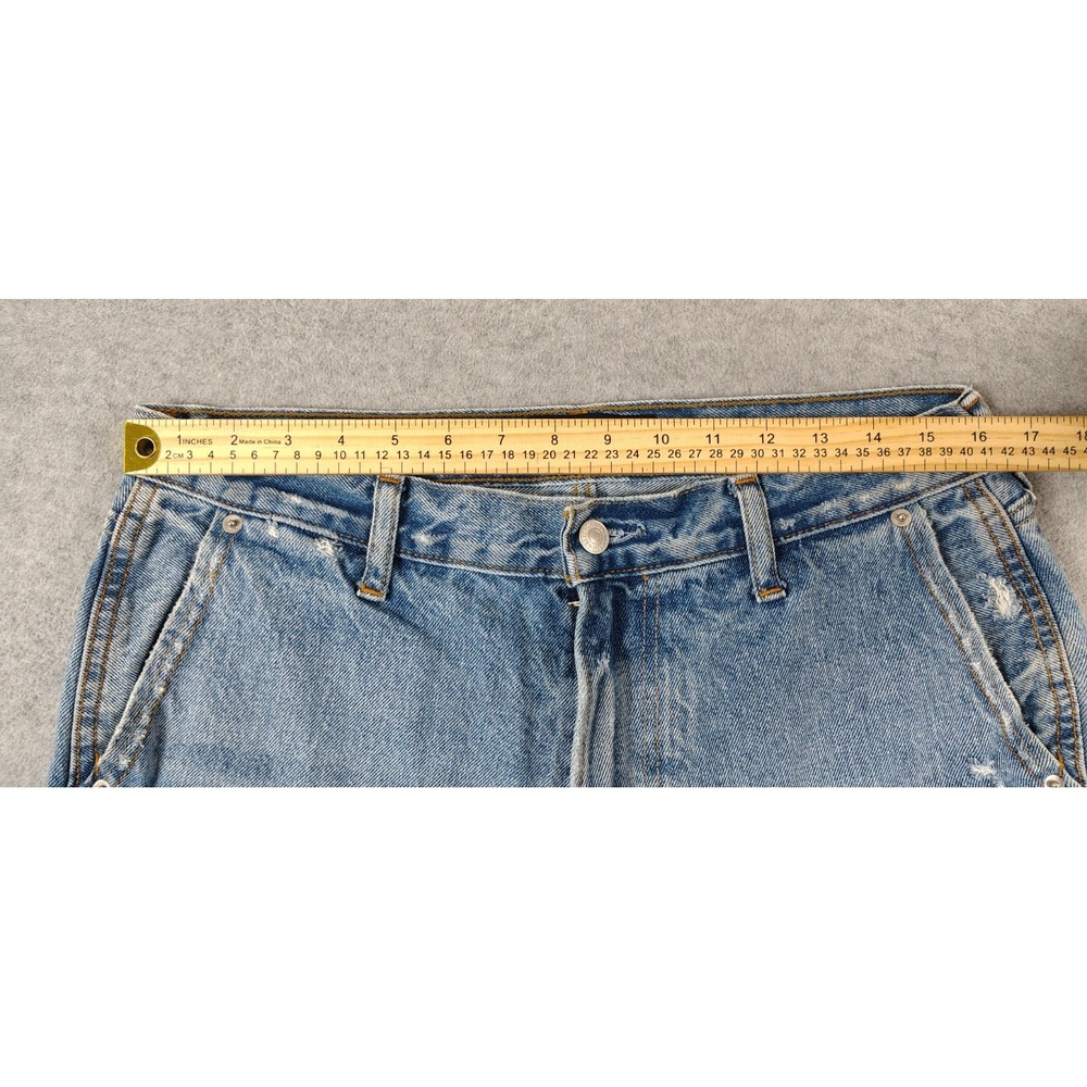 Abercrombie Fitch Double Knee Carpenter Jeans Men 32X32 Baggy Distress Y2K - Picture 7 of 13